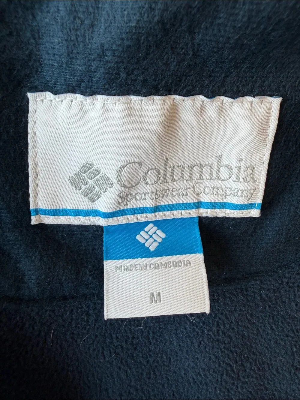 Columbia Omni-Shield Men's M Navy Fleece Lined Softshell Jacket Full Zip